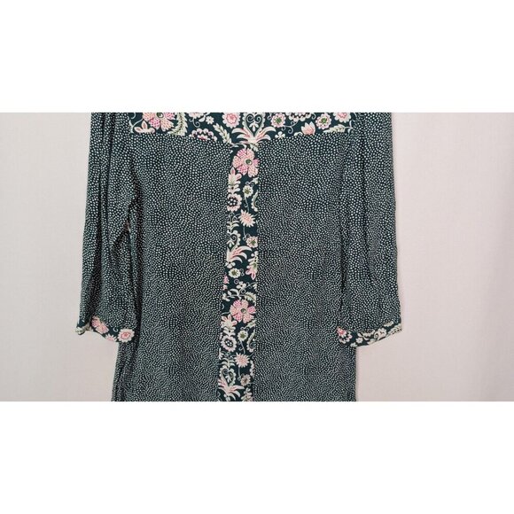 Boden MOLLIE Patchwork Floral Print Shift Boho 3/4 Sleeve Dress Mini sz. US 12R - Picture 10 of 14